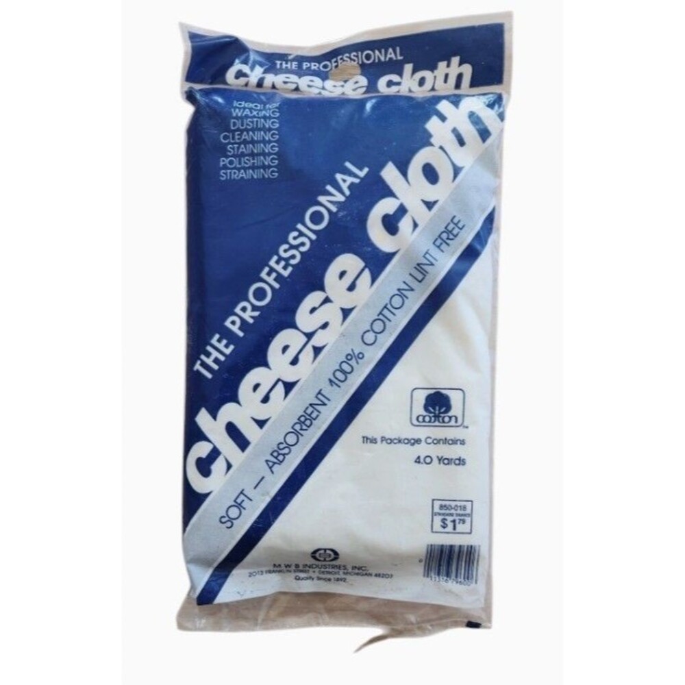 Vintage The Professional Cheesecloth 4 Yards NOS Sealed 100 Cotton Lint Free MWB